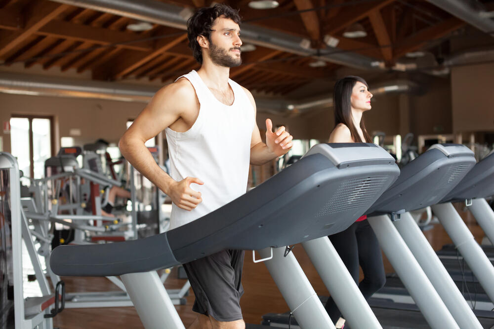 Federico Curtis Running on a Treadmill